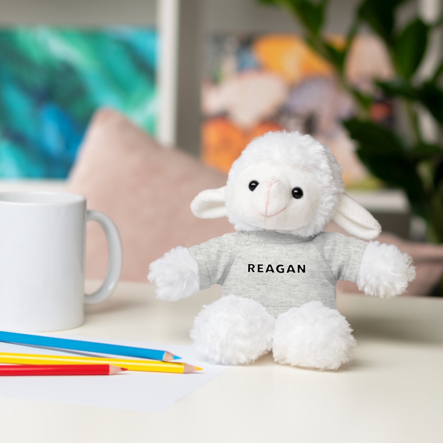 Ronald Reagan Stuffed Bear with Tee - Personalized Plush Toy for Kids