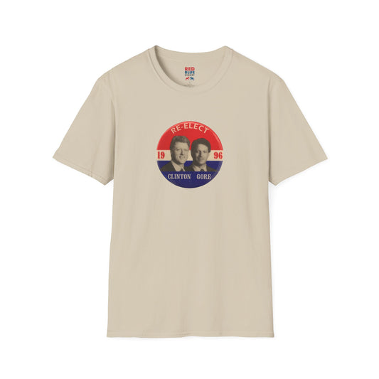 1996 Re-Elect Clinton Gore Unisex Softstyle T-Shirt