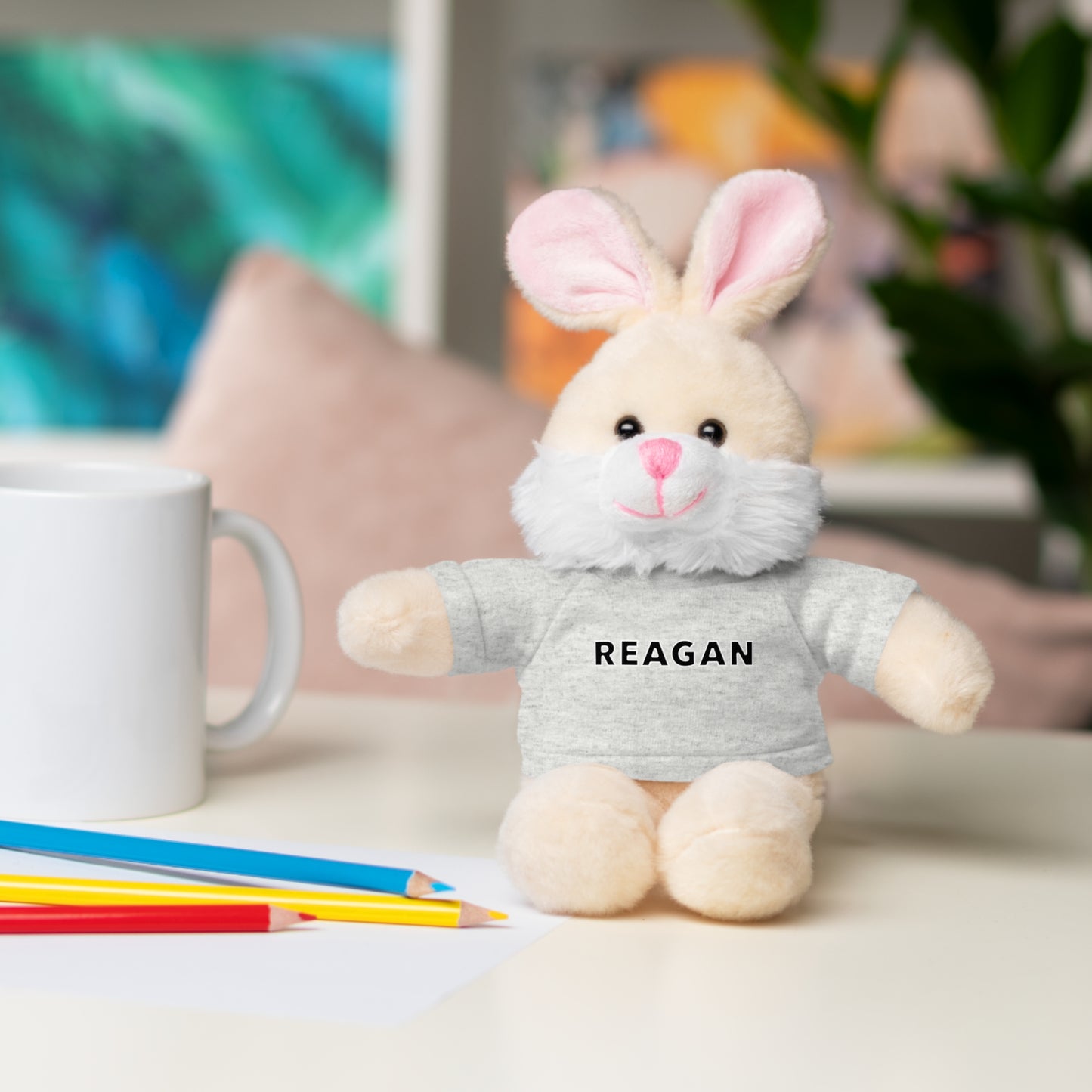 Ronald Reagan Stuffed Bear with Tee - Personalized Plush Toy for Kids