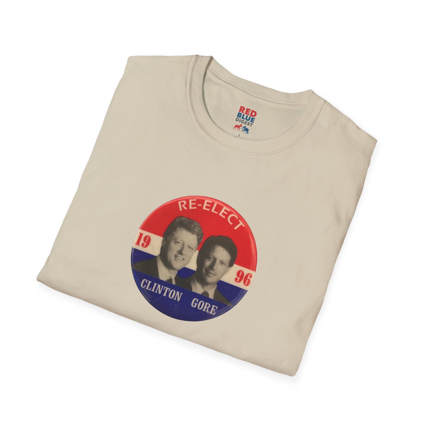 1996 Re-Elect Clinton Gore Unisex Softstyle T-Shirt